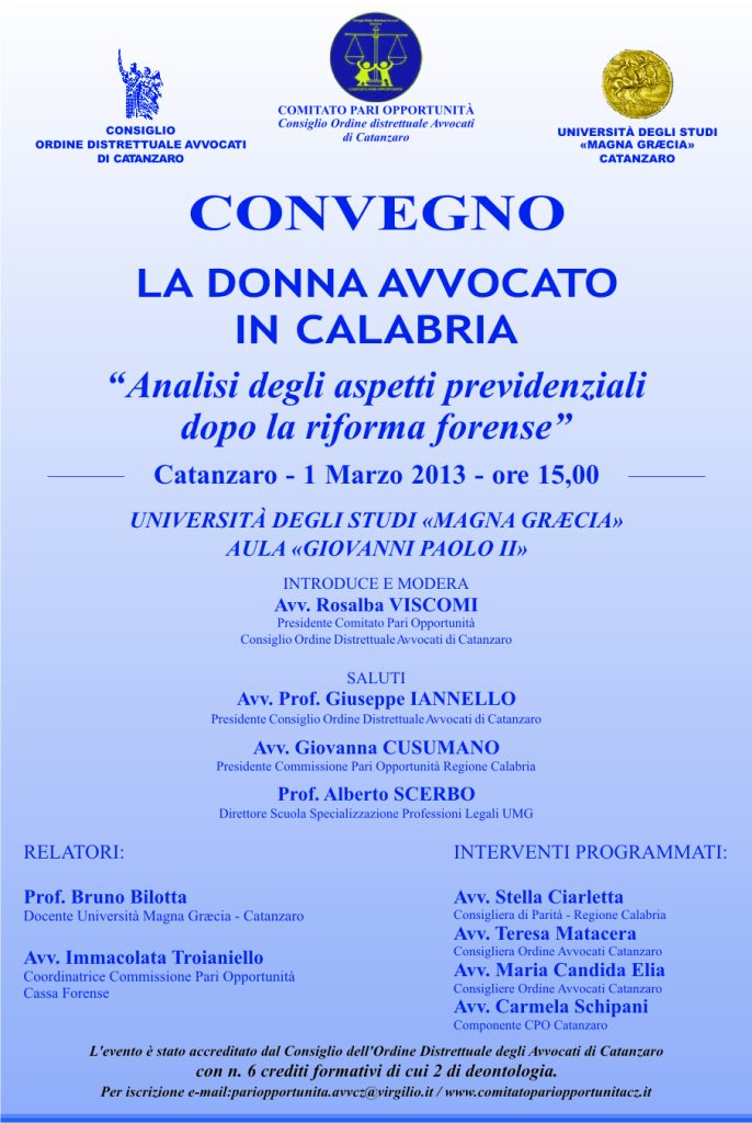 Convegno “La donna avvocato in Calabria”